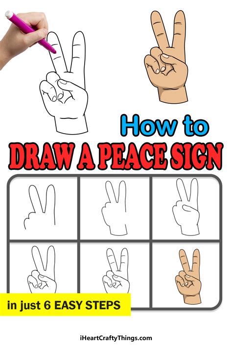 Image result for Peace Sign Drawing Tutorial