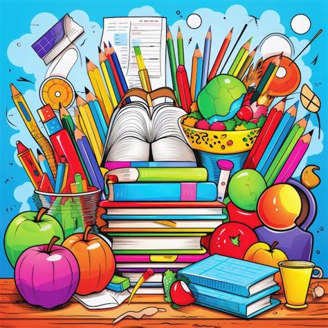 Picture of School Stationery Coloring Pages 的图像结果