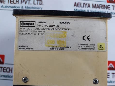 Crompton 0-2000 Kw Power Factor Meter – Aeliya Marine Tech