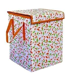 ALITE MART Flower Print Laundry Bag | 45 L Durable and Collapsible ...
