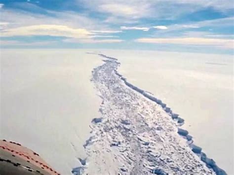 Aerial Video Shows Giant Crack In Antarctica's Ice Shelf. Still Think ...