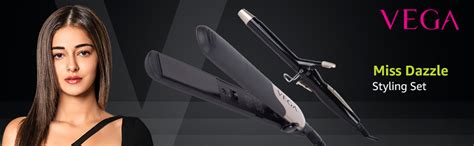 VEGA Miss Dazzle Styling Set, Hair Straightener With Ceramic Coated ...