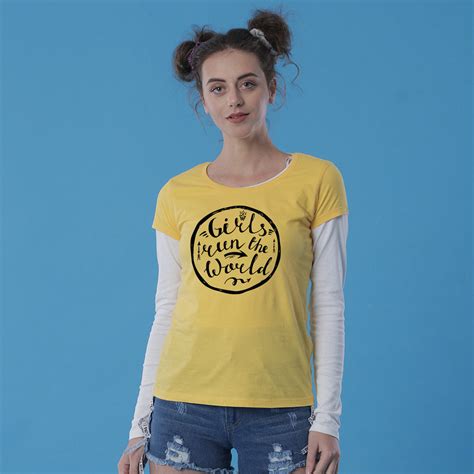 Mother & Daughter Matching T-shirts - Navy Blue Colour - BonOrganik