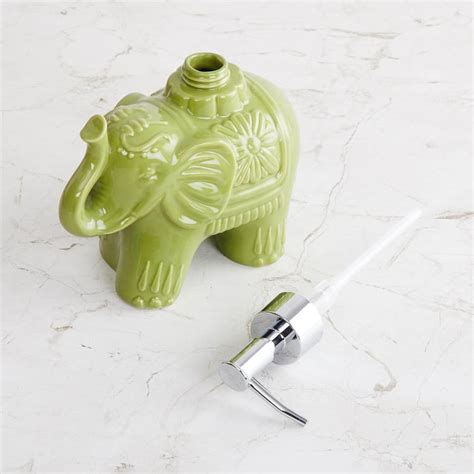 Buy Art of Asia-Royal Retreat Elephant Green Ceramic Soap Dispenser ...