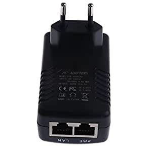 FLAWISH 48V 0.5A POE Injector for CCTV IP Camera EU Power Over Ethernet ...