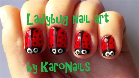 Funny ladybug nail art by KaroNails | Ladybug nails, Ladybug nail art ...