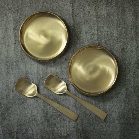 Handmade Kansa Nut Bowl Set of 4 | Luxury Ayurvedic Serveware ...