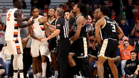 Multiple ejections occur after Syracuse, Bryant players slap each other ...