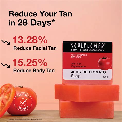 Anti-Tan Juicy Red Tomato Soap – Soulflower.in