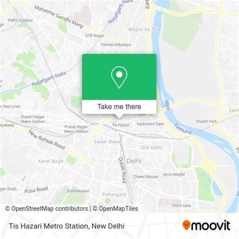 How to Get to Tis Hazari Metro Station in Delhi by Metro, Bus or Train?