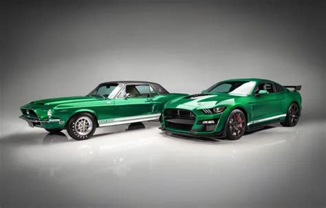 Download wallpaper Mustang, Ford, Shelby, GT500, pair, 1968, 2020 ...