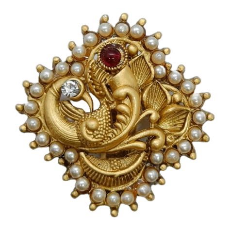 Buy Indus Bella Alloy Metal Copper Plated Matte Finish Finger Ring for ...