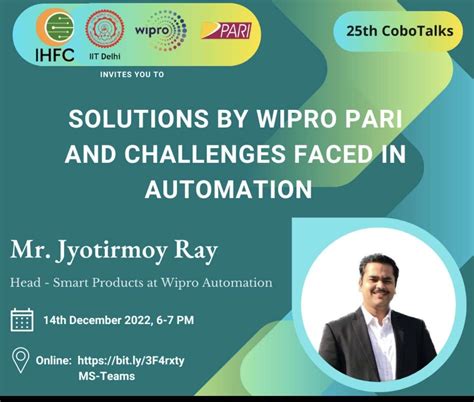 Mr. Jyotirmoy Ray - IHFC - Technology Innovation Hub of IIT Delhi