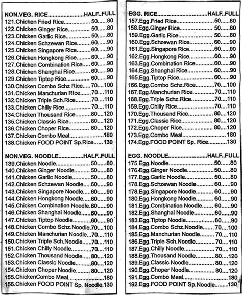 Menu at Food Point, Virar, Shop No 4