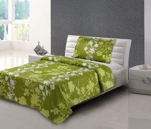 Desi Connection 120 TC Cotton Single Floral Flat Bedsheet - Buy Desi ...