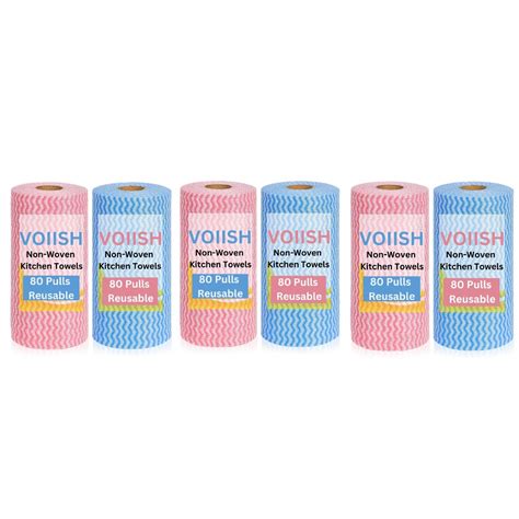 Voiish Non-Woven Kitchen Towel Rolls High Absorbency, Eco-Friendly ...