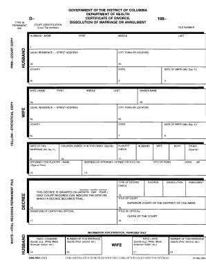 CERTIFICATE OF DIVORCE, - Blank Fillable Template | Fill Out, Print ...