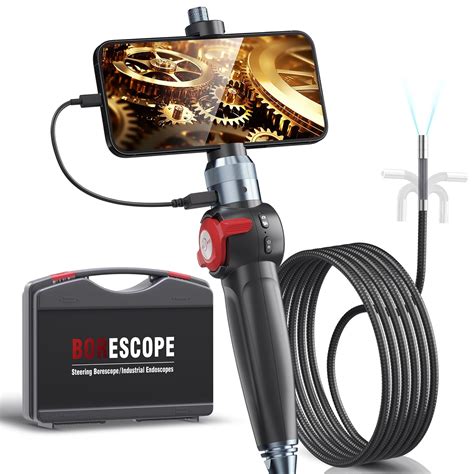 Ralcam Articulating Borescope, 8.5mm Lens IP67 Waterproof Steering ...