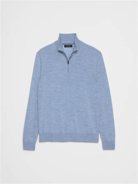 Merino Wool Quarter-Zip Sweater | Banana Republic Factory