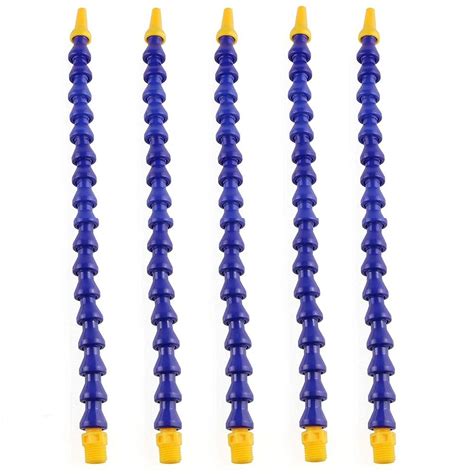 5pcs 1/4" PT Thread Flexible Water Oil Coolant Pipe Hose with Switch ...