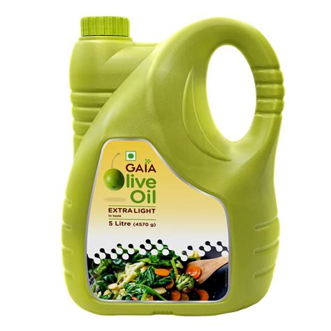 GAIA's Extra Lite Olive Oil 5 LTR Packed with Flavor. For Healthy and ...