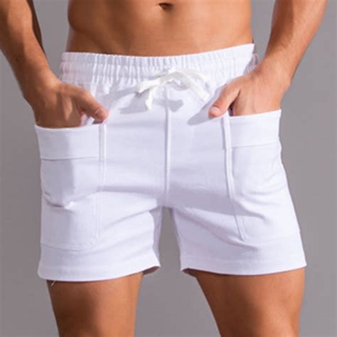 Aueoeo Men Short Shorts, Men's Elastic Waist Drawstring Shorts Workout ...