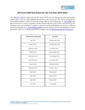 2290 Form - Fill and Sign Printable Template Online