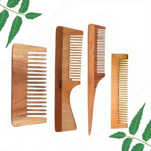 averX Kacchi Neem Wood Comb - With Neem Oil & Herbal Extracts for ...