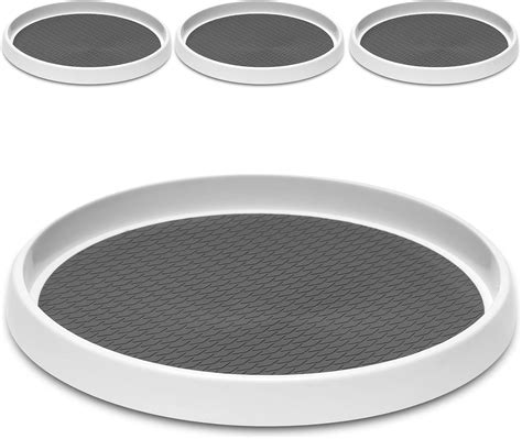 Buy 4 Pack ] 12 Inch Non-Skid Turntable Lazy Susan Organizers ...