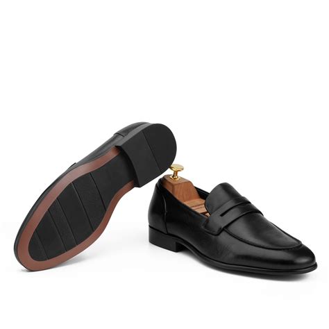 Velour black calf leather penny loafers » Cordwainers - Cordwainers