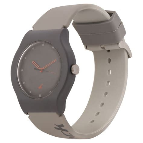 Fastrack Quartz Analog Grey Dial Silicone Strap Watch for Unisex
