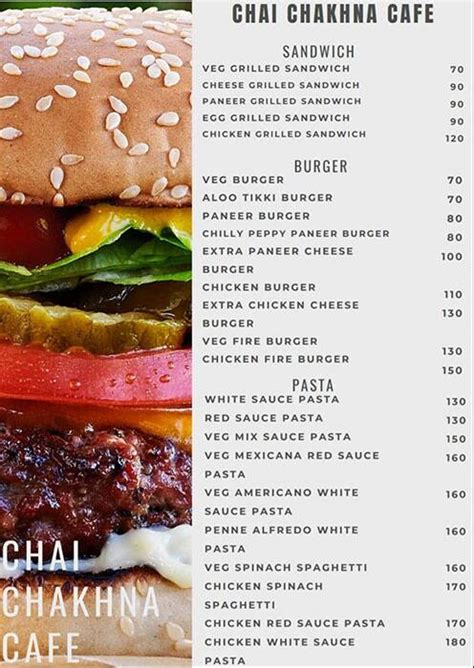 Menu at Chai Chakhna Cafe, Greater Noida, Shop 007