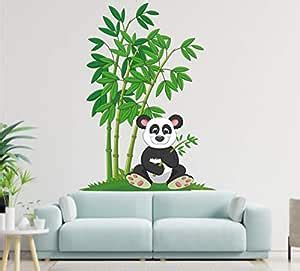Buy Panda Baby on Bamboo Tree Wall Sticker for Bedroom (PVC Vinyl Size ...
