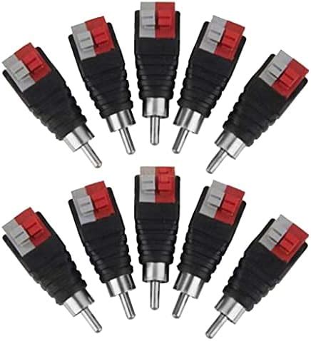 Lollipop Speaker Wire Cable to Audio Male RCA Connector Adapter Jack ...