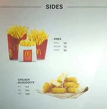 Menu at McDonald's, New Delhi, G 98 V3s Mall