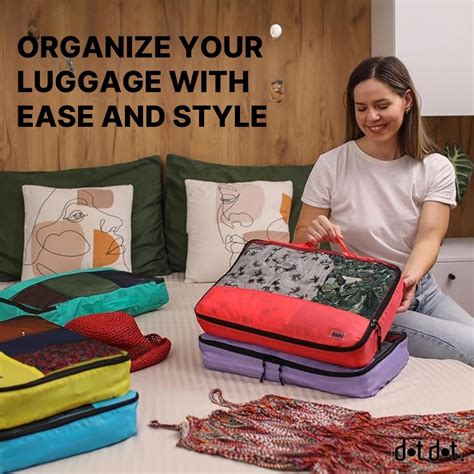 Dot&Dot Medium Packing Cubes for Suitcases - 5 Pcs set of India | Ubuy