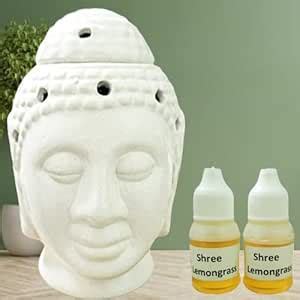 Shree Buddha Diffuser Ceramic Electric with (5+5) ml Aroma Oil ...