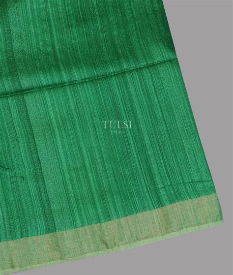 Buy Green Handwoven Tussar Saree T608957