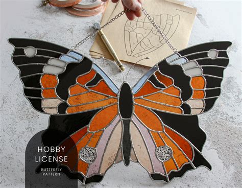 PATTERN • Butterfly Stained Glass Pattern • Digital Download: Hobby ...
