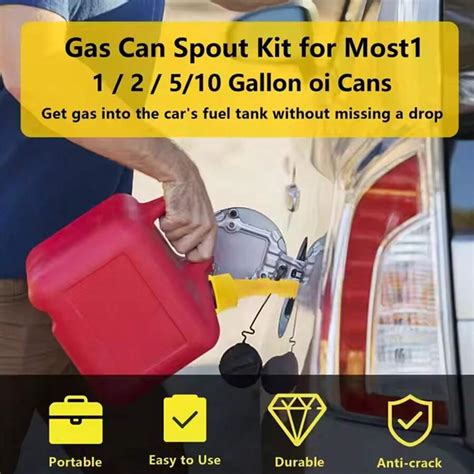 1 Conjunto Bico e Bocal Universais de Reservatório de Gasolina, Kit de ...