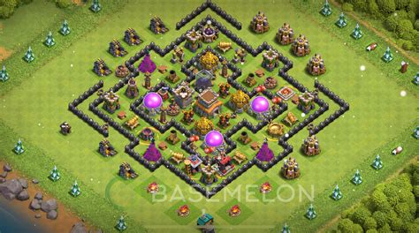 Town Hall 8 Farm COC Base Layout with Copy Link • TH8, Max Levels, Anti ...