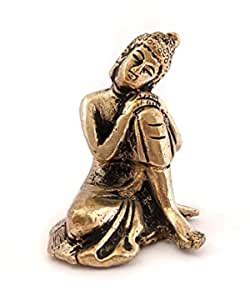 Buy GURU JEE™ Brass Buddha Resting Small Buddha Showpiece | Home Decor ...