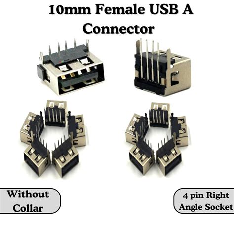 Buy Female USB A Connector 4 Pin Socket for DIY | Makerbazar