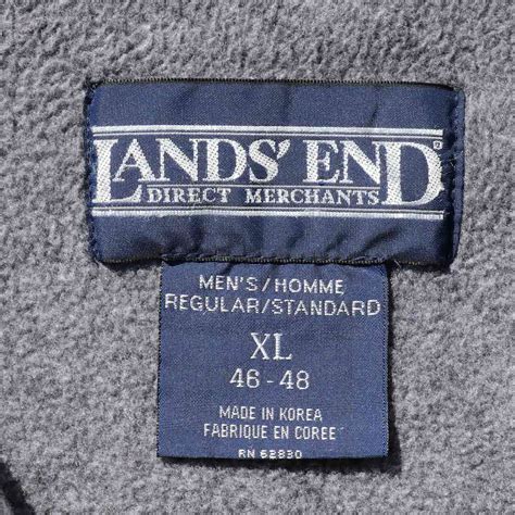 POST JUNK / 90’s LANDS’ END Fleece Lined Black Nylon Jacket [XL]