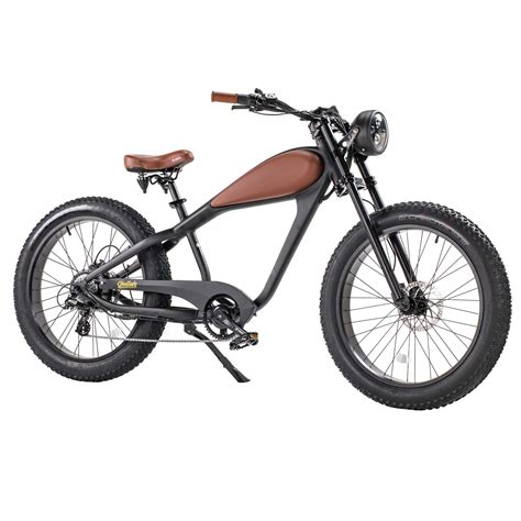Adult Electric Bicycle 750W 26 inch Fat Tire Café Racer Beach Cruiser ...