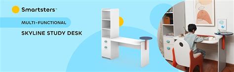 Smartsters Study Table with Storage for Kids, Engineered Wood Table ...