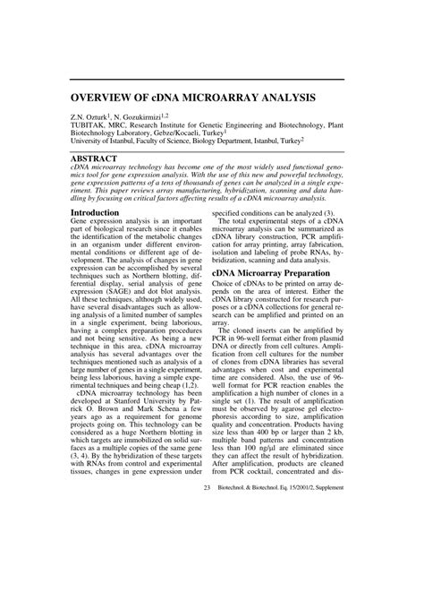 cDNA Microarray 的图像结果