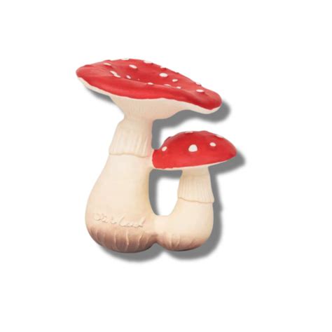 Spot The Mushroom Natural Rubber Teether – Babble Wrap