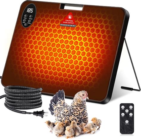 Thermostatic Chicken Coop Heater - 200W Adjustable Temperature Timing ...