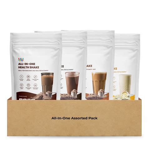 Happy Ratio Assorted Pack - All-In-One Health Shakes + Protein-Focus ...